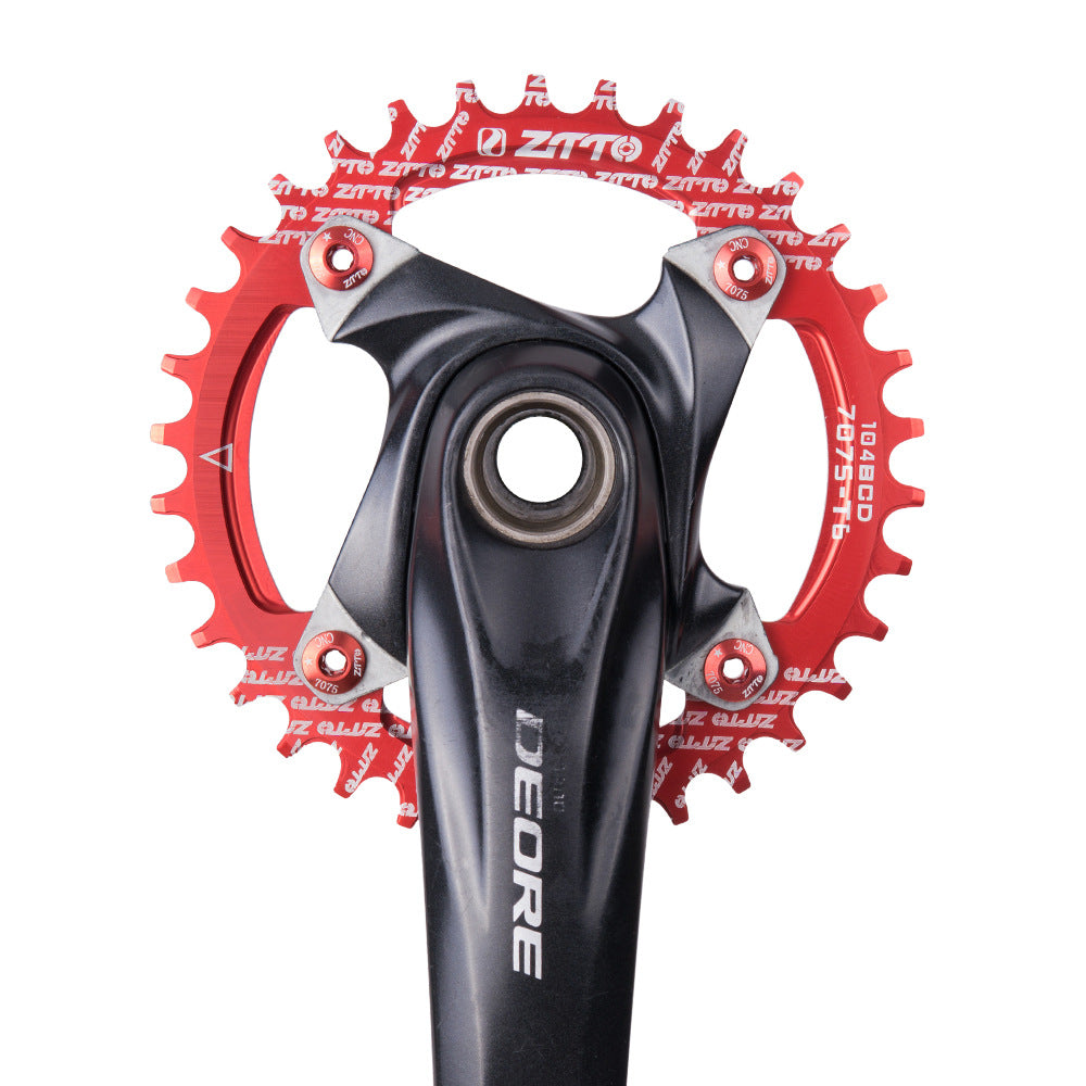 ZTTO 104BCD Positive Negative Teeth Bike Single Chainring Aluminum Alloy Crankset Single Speed Disc ZTTO 104BCD Positive Negative Teeth Bike Single Chainring Aluminum Alloy Crankset Single Speed Disc